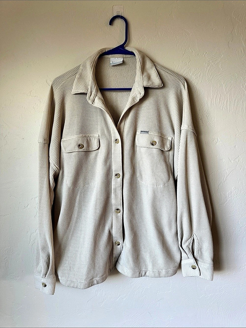 Columbia Utility Shirt Jacket in Cream Size Medium